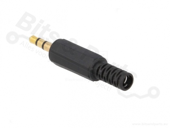Jack plug male 3,5mm stereo verguld /gold plated